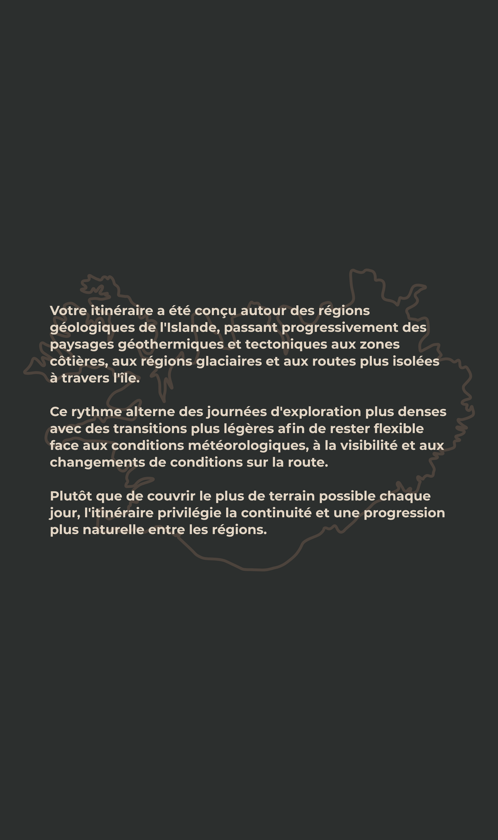 Itinéraire sur mesure